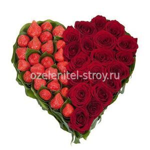 Сердце из цветов 376 «Сладкое сердце»