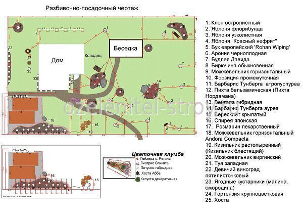 Разбивочно посадочный чертеж